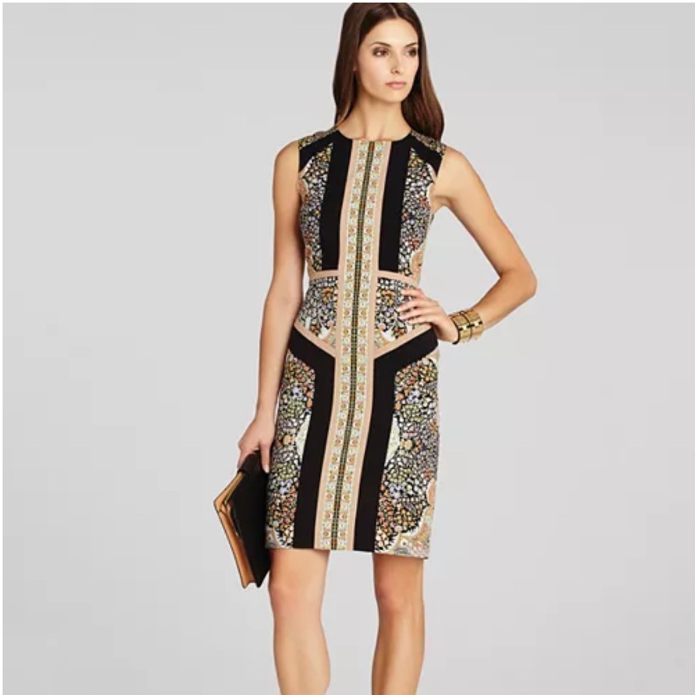 Lauren Blocked Scarf Print Dress